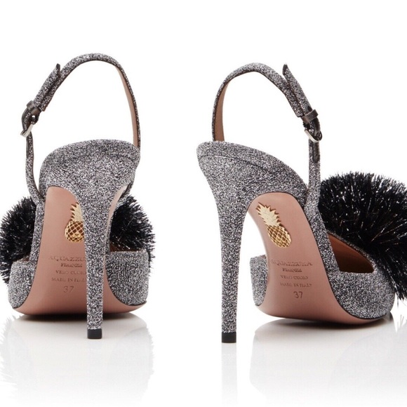 Aquazzura Powder Puff 85 glitter jelled shoes sz 39 - Picture 7 of 15